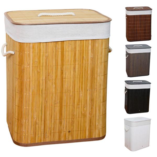 Cesto de roupa suja de bambu com tampa e alças 50 litros organizador lavanderia brinquedos Cesto de roupa suja de bambu com tampa e alças 50 litros organizador lavanderia brinquedos