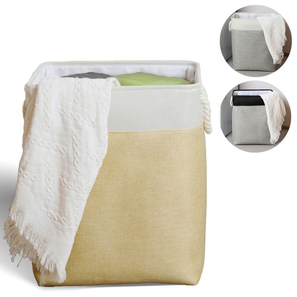 Cesto de roupa suja em tecido 50 litros com alças organizador multiuso - KONTUZ HOME Cesto de roupa suja em tecido 50 litros com alças organizador multiuso - KONTUZ HOME