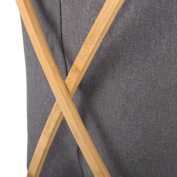 Imagem de Cesto De Roupa Suja Em X Bambu Com Tecido 69 Cm 7620 - Mimo Style