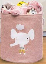 Cesto de roupa suja Wokex dobrável com tampa para armazenamento de brinquedos 40x45cm Imagem de Cesto de roupa suja Wokex dobrável com tampa para armazenamento de brinquedos 40x45cm