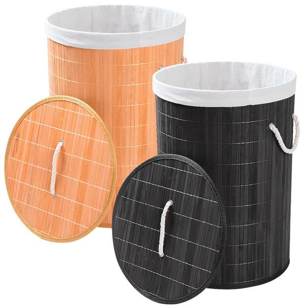 Cesto De Roupas Bambu Redondo Banheiro Lavanderia - Holtter Home Design Cesto De Roupas Bambu Redondo Banheiro Lavanderia - Holtter Home Design