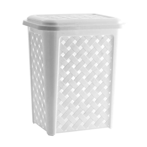 Imagem de Cesto De Roupas Organizador Rattan 45L Branco - Paramount