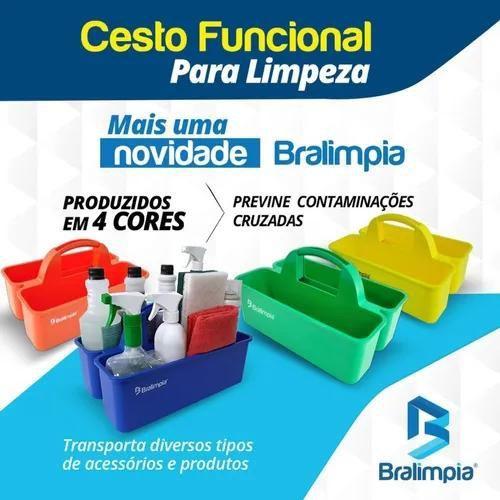 Imagem de Cesto Funcional Bralimpia Organizador De Produtos De Limpeza