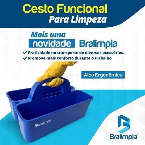 Imagem de Cesto Funcional Bralimpia Organizador De Produtos De Limpeza