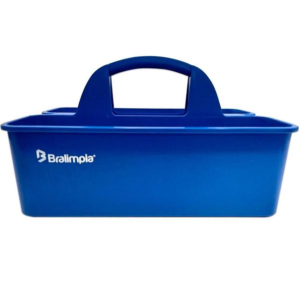 Cesto Funcional Organizador Azul Bralimpia Imagem de Cesto Funcional Organizador Azul Bralimpia