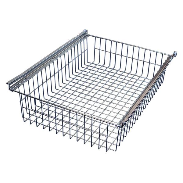 Cesto Gaveta Aramado Cromado com Corrediça para Cozinhas Quartos Casa M22 - CHAVANTES Imagem de Cesto Gaveta Aramado Cromado com Corrediça para Cozinhas Quartos Casa M22