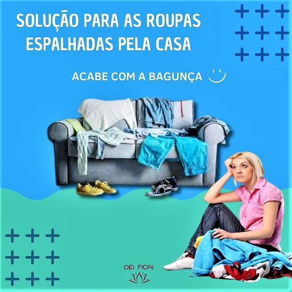 Imagem de Cesto Grande Para Roupa Suja Lavanderia 60 Litros Multiuso