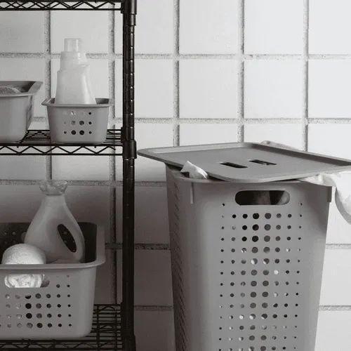 Cesto Grande Para Roupas Sujas Com Tampa Lavabo Banheiro Marca OU Imagem de Cesto Grande Para Roupas Sujas Com Tampa Lavabo Banheiro Marca OU