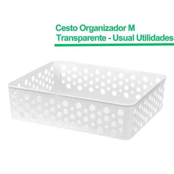 Imagem de Cesto Multiuso Empilhável Organizador Médio Lavanderia Prático Versátil Decorativo