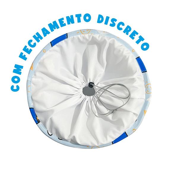 Imagem de Cesto Multiuso Organizador De Roupas Brinquedos Arco-Iris