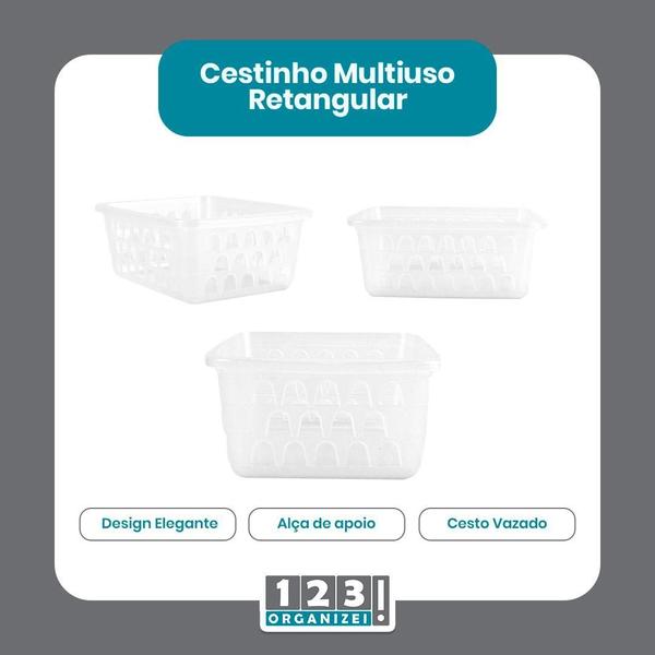 Imagem de Cesto Multiuso Organizador Pequeno 16X12X6Cm Transparente