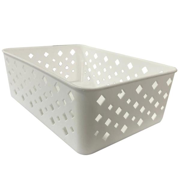 Imagem de Cesto Organizador Branco 123Organizei 19x13,5x6,5Cm