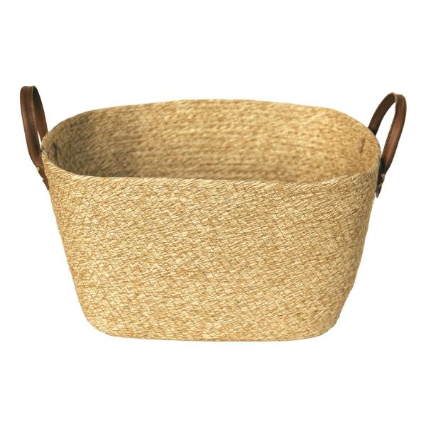 Cesto Organizador Decorativo Retangular 36x27x20cm De Fibra Natural Com Alça Mocca - Paramount Imagem de Cesto Organizador Decorativo Retangular 36x27x20cm De Fibra Natural Com Alça Mocca - Paramount