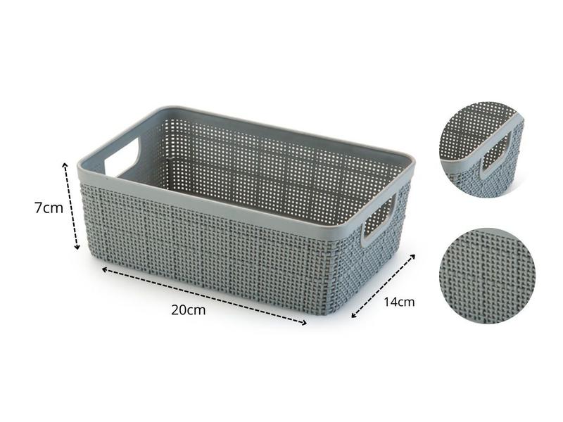 Cesto Organizador Multiuso Decorativo Banheiro Cozinha 6Pçs - Monte Líbano Imagem de Cesto Organizador Multiuso Decorativo Banheiro Cozinha 6Pçs
