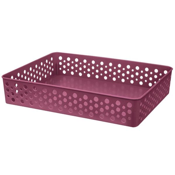 Imagem de Cesto Organizador Rattan Multiuso Armário Gaveta Lavanderia G (34x25)