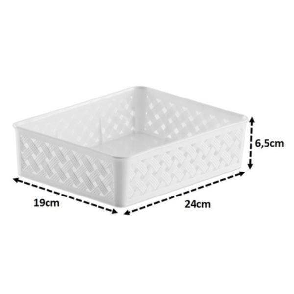 Imagem de Cesto Organizador Rattan Paramount 24 cm x 19 cm x 6,5 cm