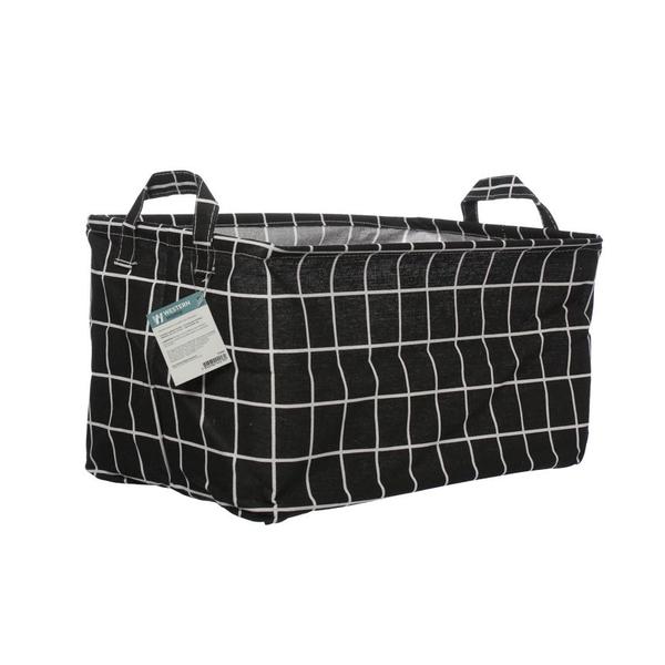 Imagem de Cesto Organizador Tartan Retangular Dobrável em Poliéster 38x26cm - Western