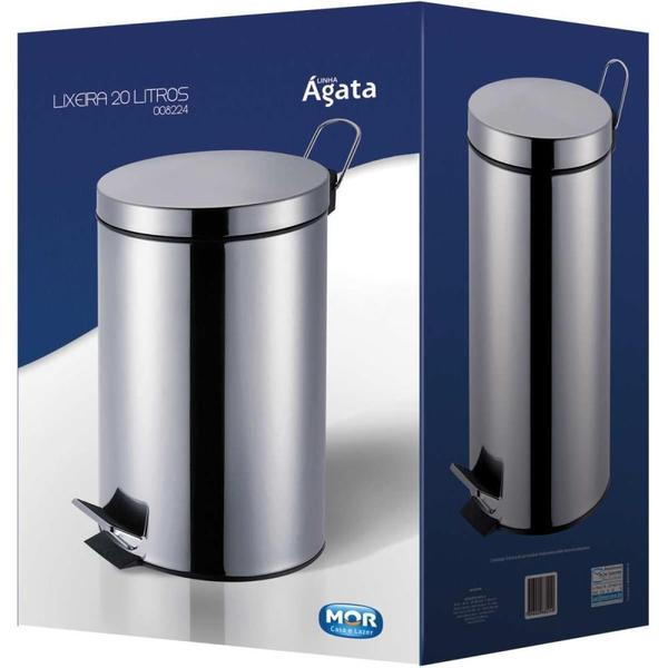 Imagem de Cesto para Lixo AGATA INOX C/PEDAL 20LTS.