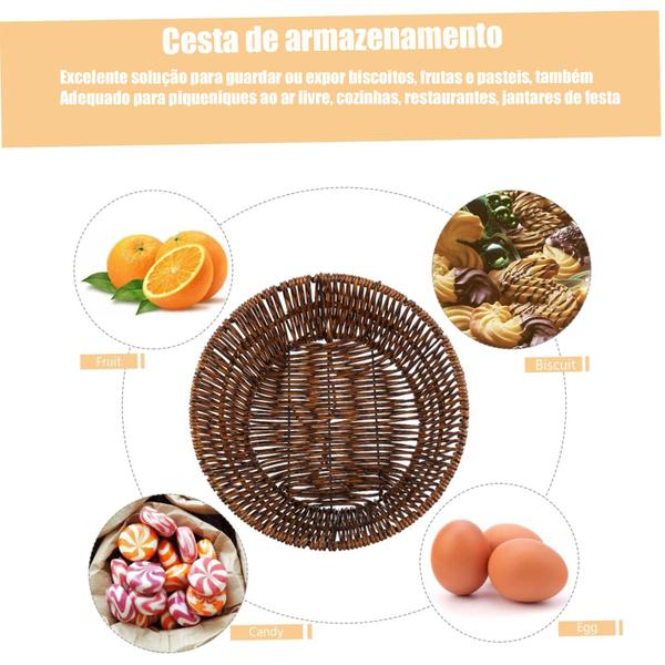 Cesto Para Pães Fruteira Mesa Posta Decorativo Multiuso 25cm - NH Imagem de Cesto Para Pães Fruteira Mesa Posta Decorativo Multiuso 25cm