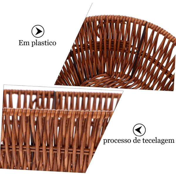 Cesto Para Pães Fruteira Mesa Posta Decorativo Multiuso 25cm - NH Imagem de Cesto Para Pães Fruteira Mesa Posta Decorativo Multiuso 25cm