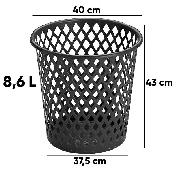 Imagem de Cesto Plástico Telado 8,6 Litros Santana