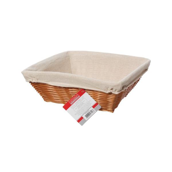 Imagem de Cesto Quadrado Plástico Rattan 24cm Marrom