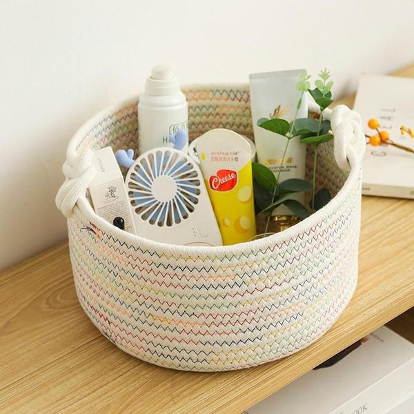 Imagem de Cestos de armazenamento Eytueo Rainbow Cotton Rope, conjunto de 4