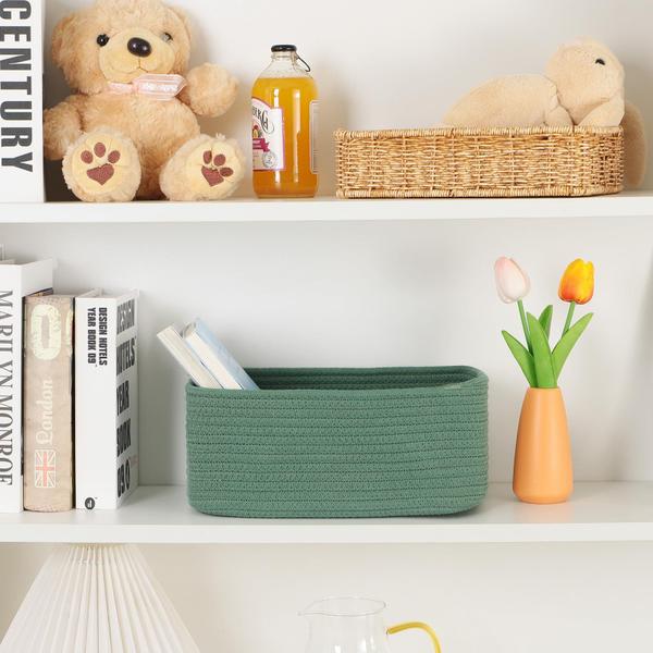 Imagem de Cestos de armazenamento MiniArk Shelf Organizer, 3 pacotes verdes