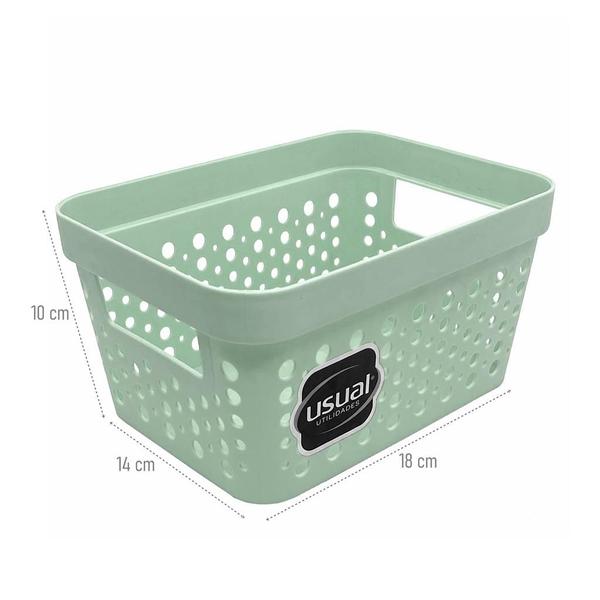 Cestos Organizador Armário Gaveta Lavanderia P (19x14cm) - Usual Utilidades Imagem de Cestos Organizador Armário Gaveta Lavanderia P (19x14cm)