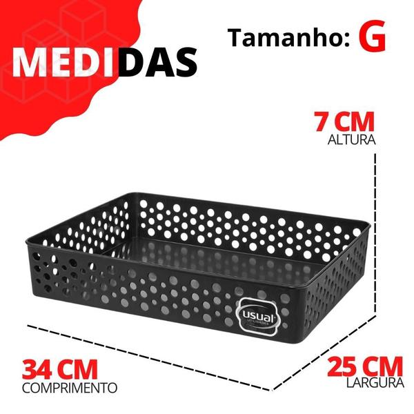 Imagem de Cestos Organizador Rattan Multiuso P,M,G Armário Gaveta Lavanderia