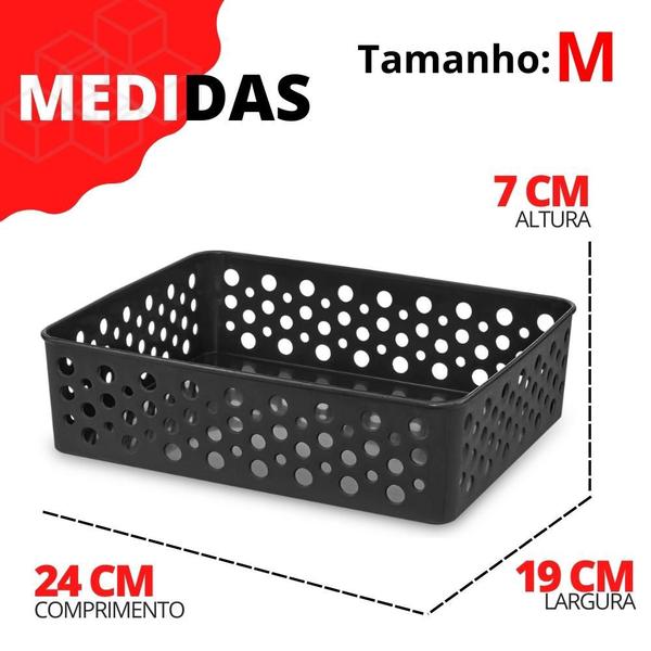 Imagem de Cestos Organizador Rattan Multiuso P,M,G Armário Gaveta Lavanderia