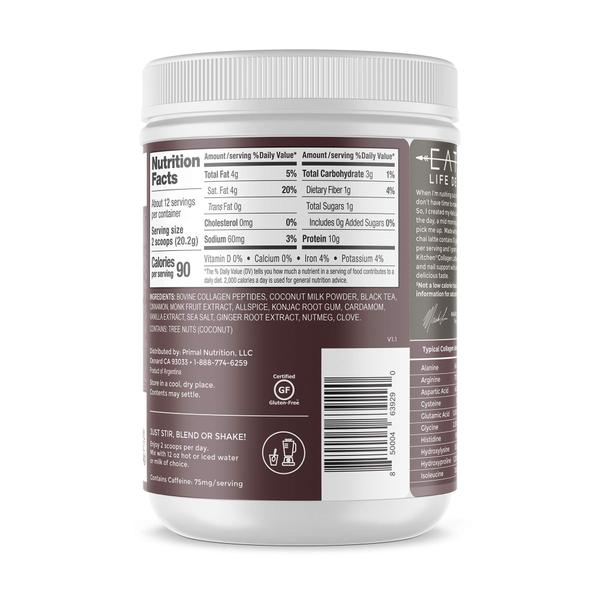 Imagem de Chá Chai Keto Latte de Colágeno em Pó Primal Kitchen 250mL