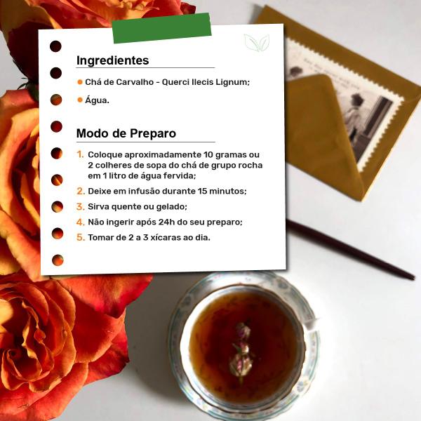 Chá de Carvalho - Querci Ilecis Lignum - 50g - Grupo Rocha Saúde Imagem de Chá de Carvalho - Querci Ilecis Lignum - 50g