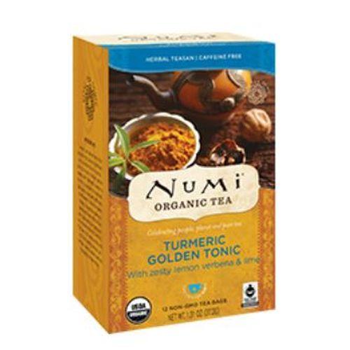 Imagem de Chá de cúrcuma Golden Tonic 12 sacos da Numi Tea (pacote com 6)