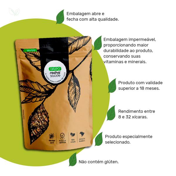 Chá de Folha de Mamão Carica Papaya 50g - Grupo Rocha Saúde Imagem de Chá de Folha de Mamão Carica Papaya 50g