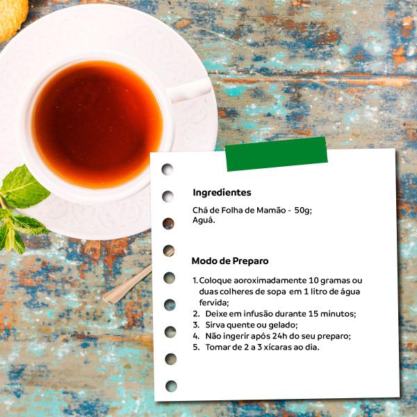 Chá de Folha de Mamão Carica Papaya 50g - Grupo Rocha Saúde Imagem de Chá de Folha de Mamão Carica Papaya 50g