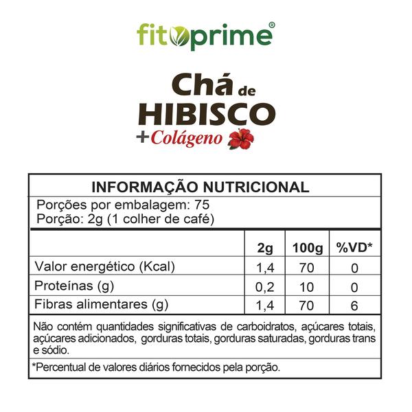 Imagem de Chá de Hibisco + Colágeno Fitoprime 150g Sabor Frutas Vermelhas