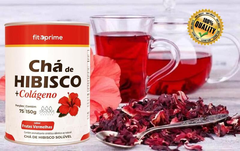 Imagem de Chá de Hibisco + Colágeno Lata 150GR