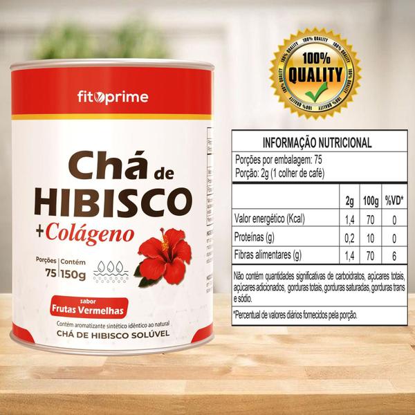 Imagem de Chá de Hibisco + Colágeno Lata 150GR