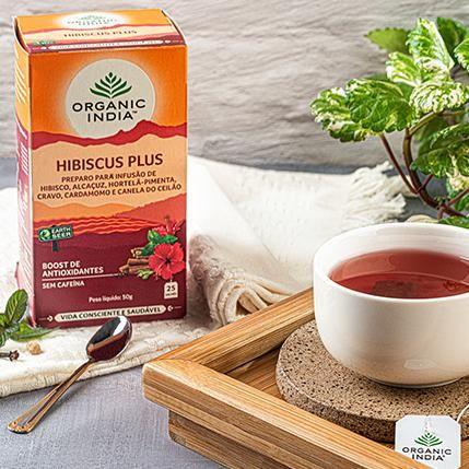 Imagem de Chá de Hibiscus Plus Organic India 25 Sachês