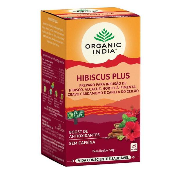 Imagem de Chá De Hibiscus Plus Organic India 25 Sachês