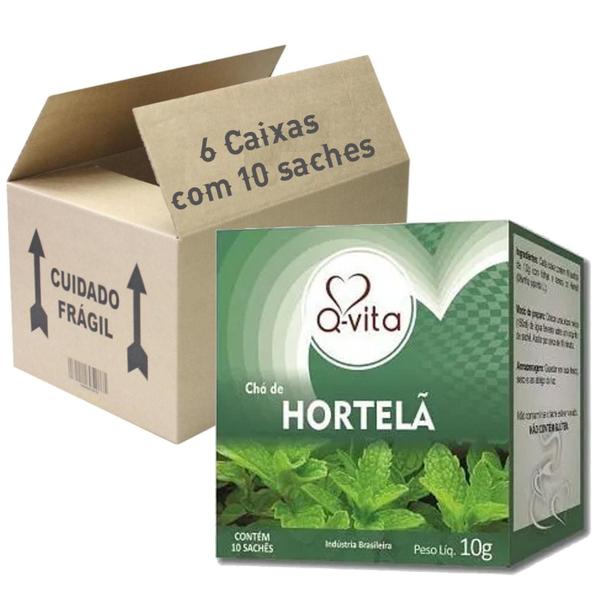 Imagem de Chá De Hortelã Q-Vita 10 Sachês 10G (6 Unidades)