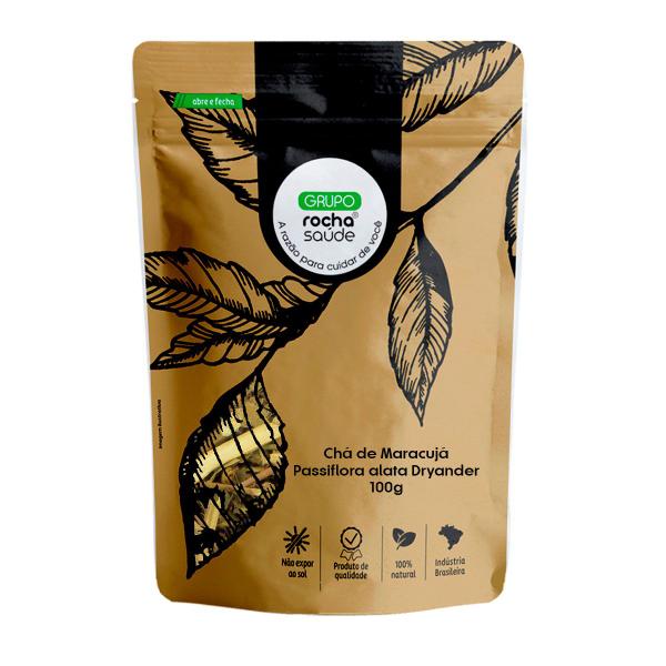 Chá de Maracujá - Passiflora alata Dryander - 100g - Rocha Saúde Imagem de Chá de Maracujá - Passiflora alata Dryander - 100g