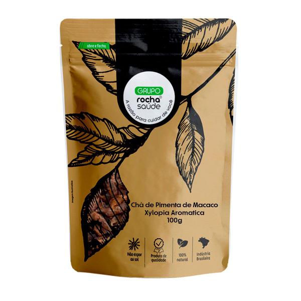 Chá de Pimenta de Macaco - Xylopia Aromatica - 100g - Grupo Rocha Saúde Imagem de Chá de Pimenta de Macaco - Xylopia Aromatica - 100g