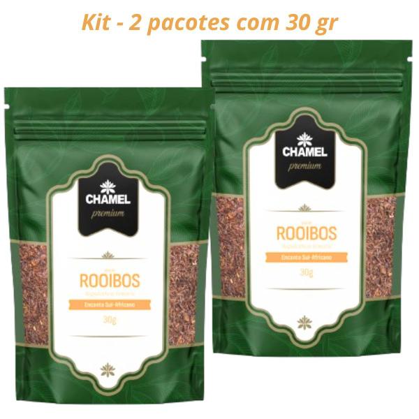 Imagem de Chá de Rooibos (Aspalathus linearis) Encanto Sul-Africano 2 Pacotes c/ 30g  Chamel Premium