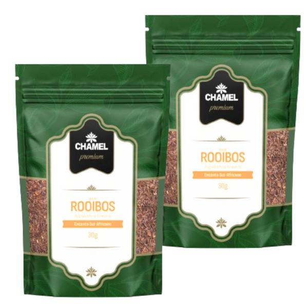 Imagem de Chá de Rooibos (Aspalathus linearis) Encanto Sul-Africano 2 Pacotes c/ 30g  Chamel Premium