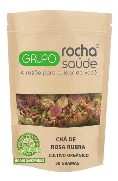 Chá de Rosa Rubra Orgânica 50g - Origem Paquistão - Grupo Rocha Saúde Imagem de Chá de Rosa Rubra Orgânica 50g - Origem Paquistão