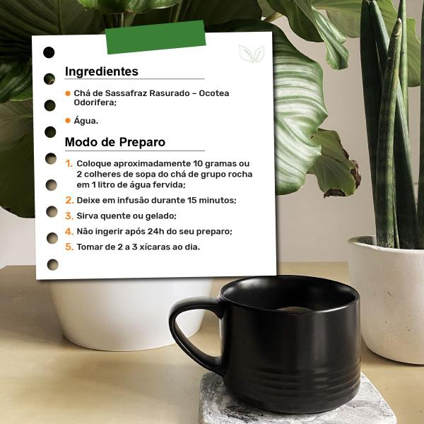 Chá de Sassafraz Rasurado Ocotea Odorifera 100g - Grupo Rocha Saúde Imagem de Chá de Sassafraz Rasurado Ocotea Odorifera 100g