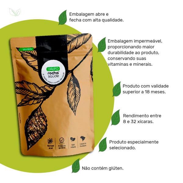 Chá de Tanchagem - Plantago major L. - 100g - Rocha Saúde Imagem de Chá de Tanchagem - Plantago major L. - 100g