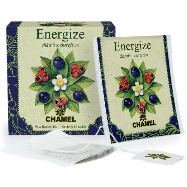 Imagem de Chá Energize ( Chá Preto, Guaraná e Açaí) com 10 Sachês - Chamel